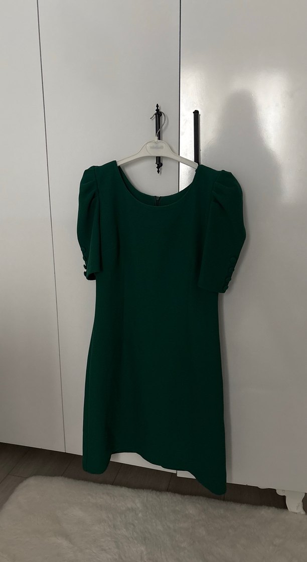 Yeşil Midi Kadın Elbise - Görsel 2