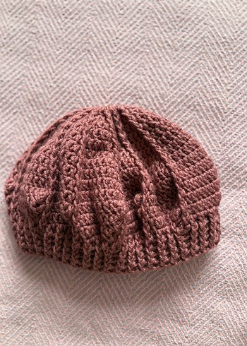 Bordo Örgü Bohem Bere - Görsel 2