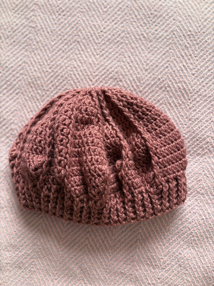 Bordo Örgü Bohem Bere - Görsel 2