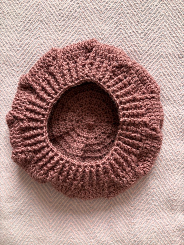 Bordo Örgü Bohem Bere - Görsel 3