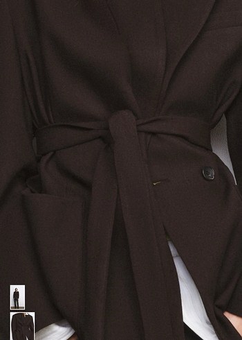 Kahverengi Kemerli Kadın Blazer Ceket - Görsel 3