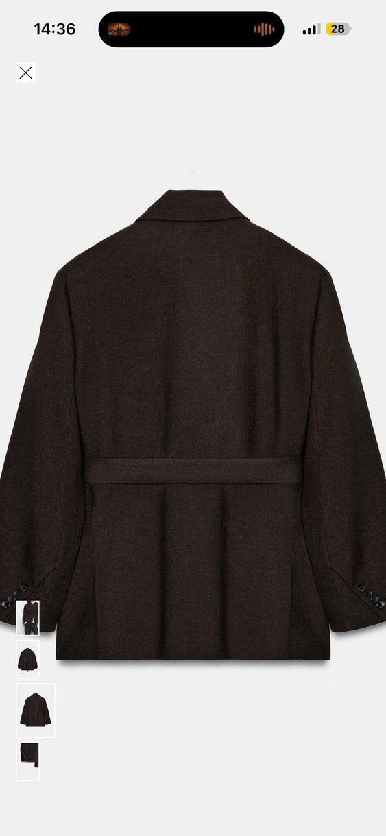 Kahverengi Kemerli Kadın Blazer Ceket - Görsel 2