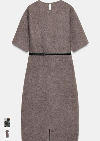 Kemerli midi Elbise - Görsel 3