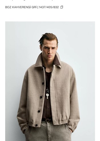 Bej Erkek Regular Fit Dokulu Ceket - Görsel 4