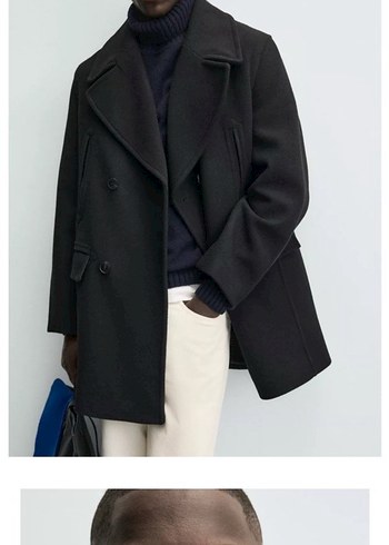 Erkek Siyah Regular Fit Midi Kaban - Görsel 3