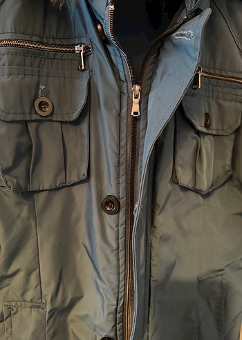 Kapüşonlu Petrol Mavisi Sokak Stili Ceket Mont Kaban Erkek Kadın - Görsel 8