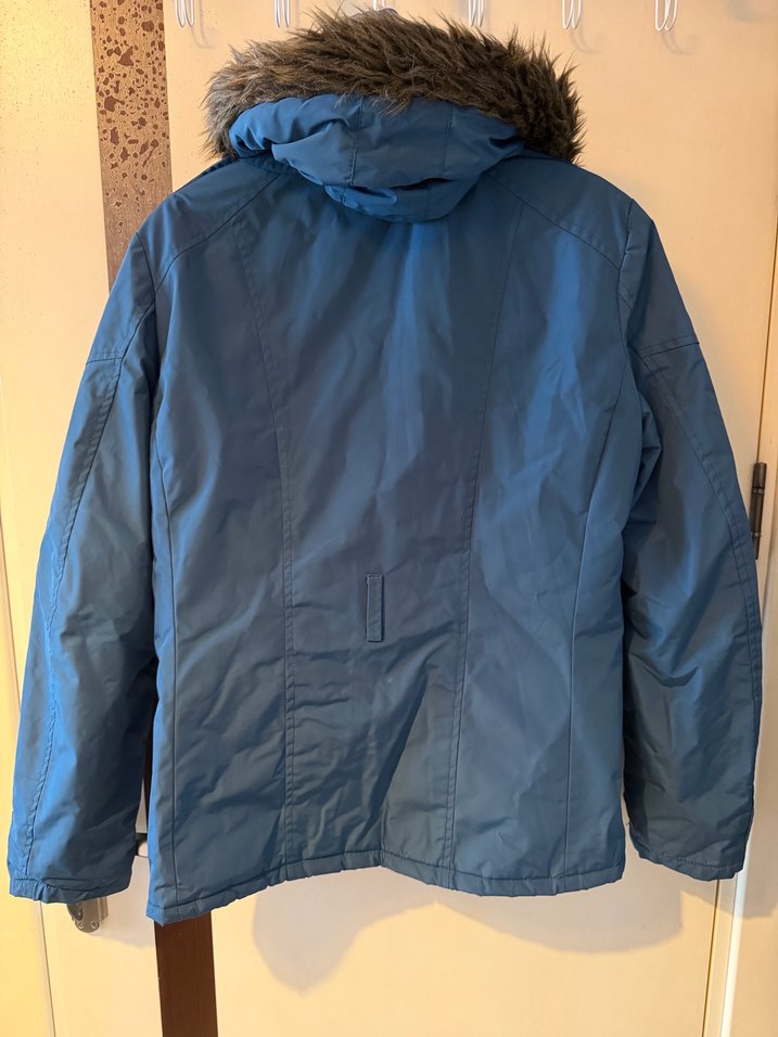 Kapüşonlu Petrol Mavisi Sokak Stili Ceket Mont Kaban Erkek Kadın - Görsel 2