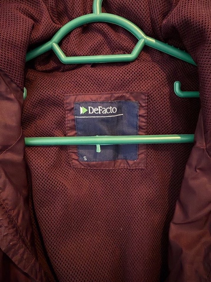 Bordo Kapüşonlu Fermuarlı Erkek Kadın Ceket Yağmurluk Mont - Görsel 5