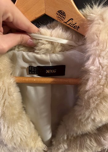 Bej Kadın Kürk Midi Boy Ceket - Görsel 4