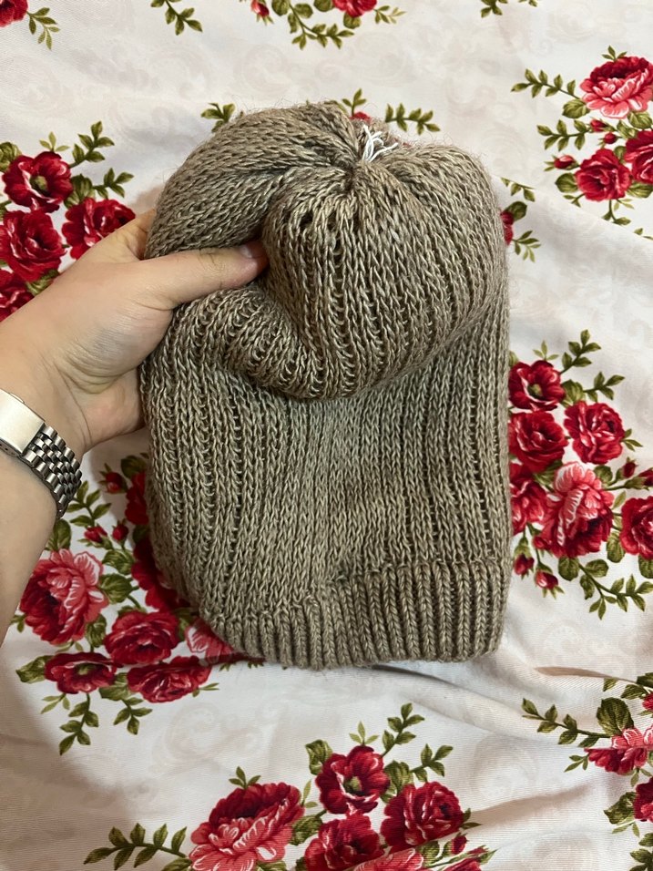 Gri Ponponlu Kadın Örgü Bere - Görsel 3