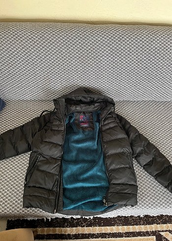 Erkek Kapüşonlu Siyah Kış Montu - Görsel 3