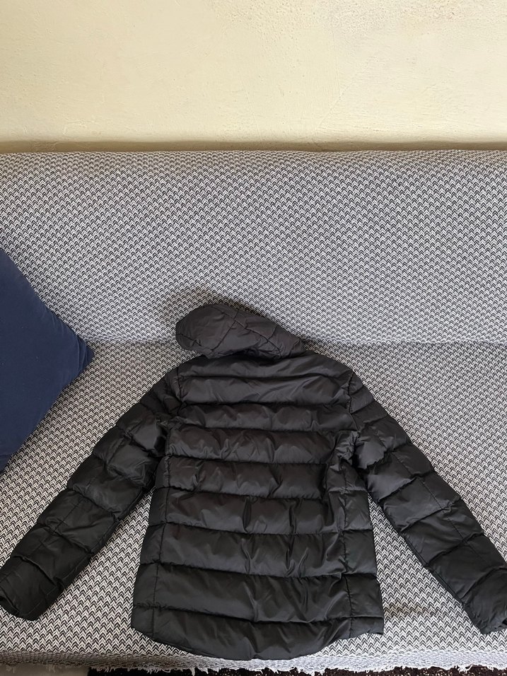 Erkek Kapüşonlu Siyah Kış Montu - Görsel 2