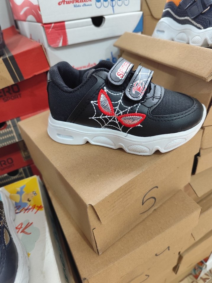 kız erkek Bebek ışıklı Cırtlı Spor Ayakkabı - Görsel 4