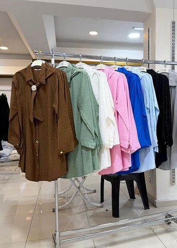 Uzun Kollu Beyaz Bağlamalı Kadın Gömlek - Görsel 2