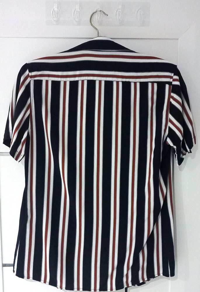 DEFACTO YAZLIK DİKEY ÇİZGİLİ KISA KOLLU GÖMLEK - Görsel 3