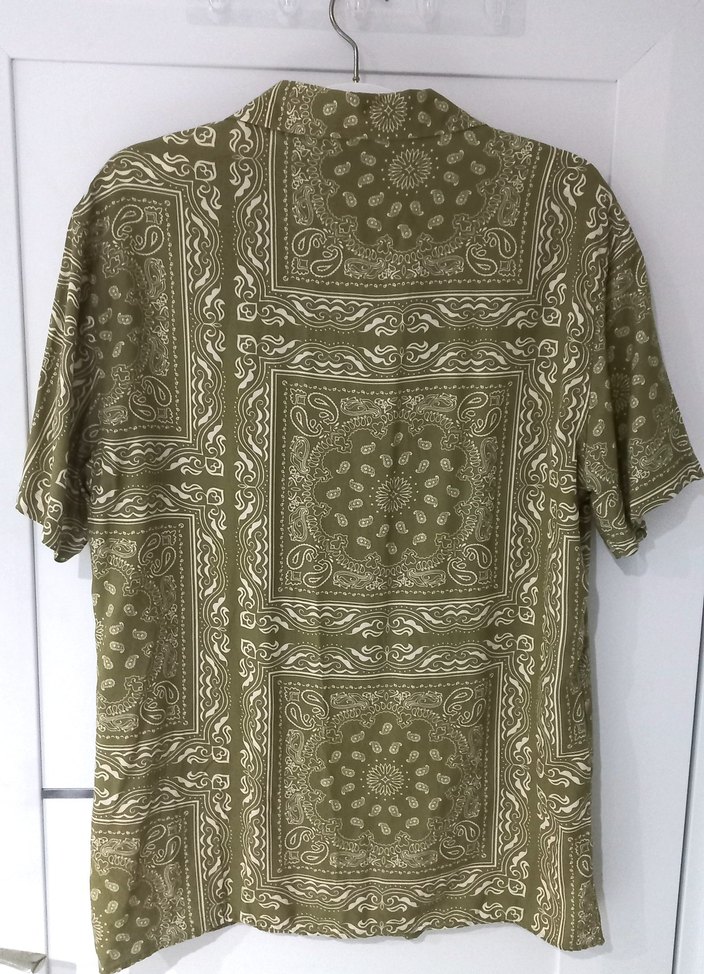 DEFACTO YAZLIK DEVRİK YAKA BOHEM DESENLİ ERKEK KISA KOLLU GÖMLEK - Görsel 3