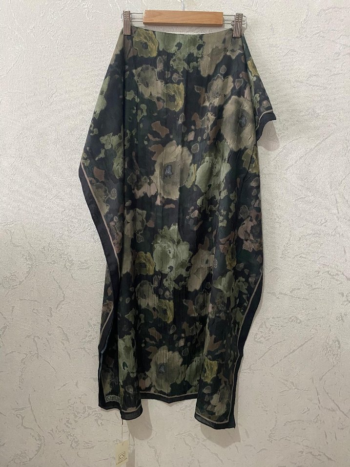 CS Camellia Scarf Soft Pamuk Kraş Pretty Şal - Görsel 2