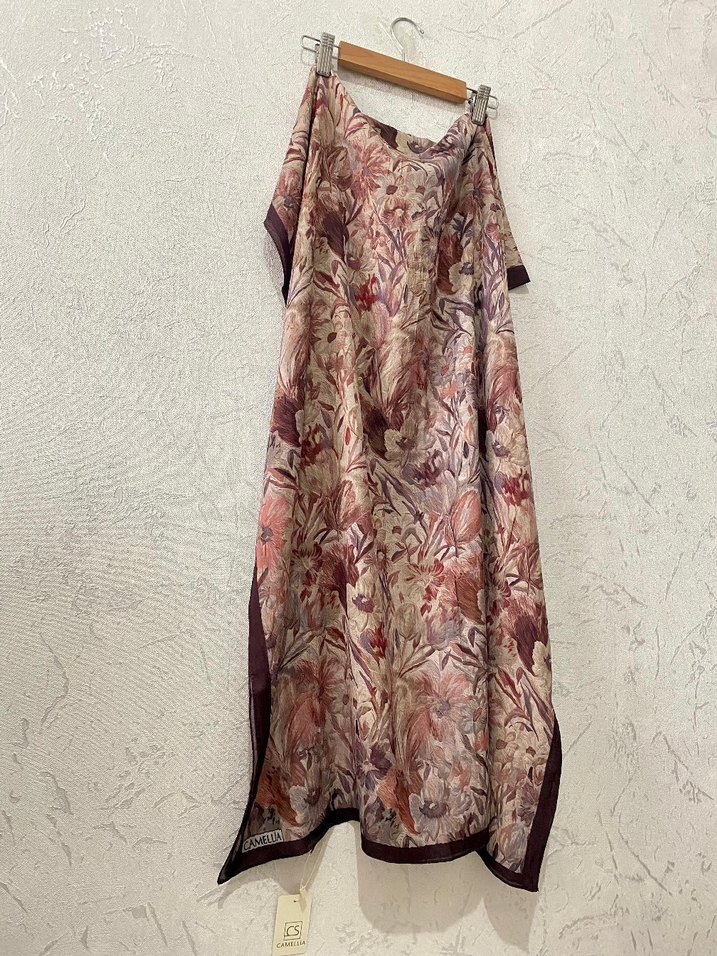 CS Camellia Scarf Soft Pamuk Paraside Şal - Görsel 3