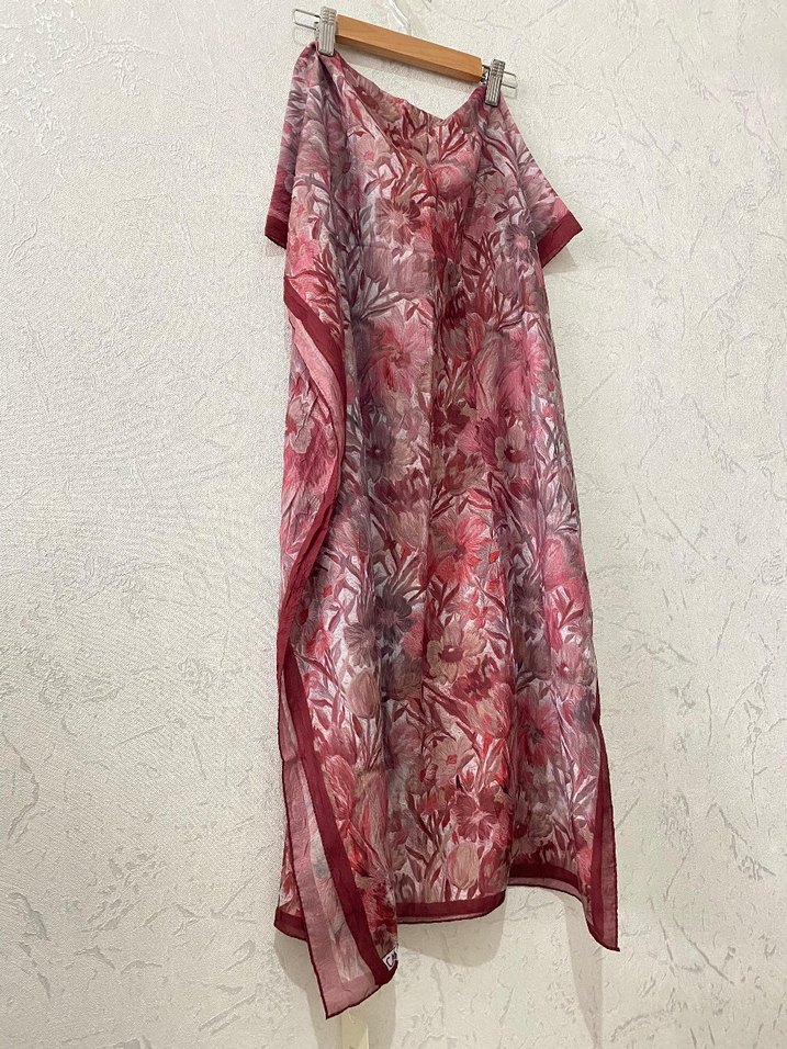 CS Camellia Scarf Soft Pamuk Paraside Şal - Görsel 4