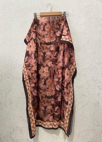 CS Camellia Scarf Soft Pamuk Rami Petra Şal - Görsel 7