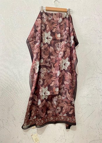 CS Camellia Scarf Soft Pamuk Rami Petra Şal - Görsel 3