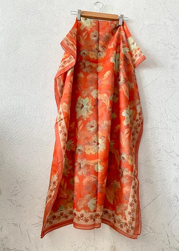 CS Camellia Scarf Soft Pamuk Rami Petra Şal - Görsel 2