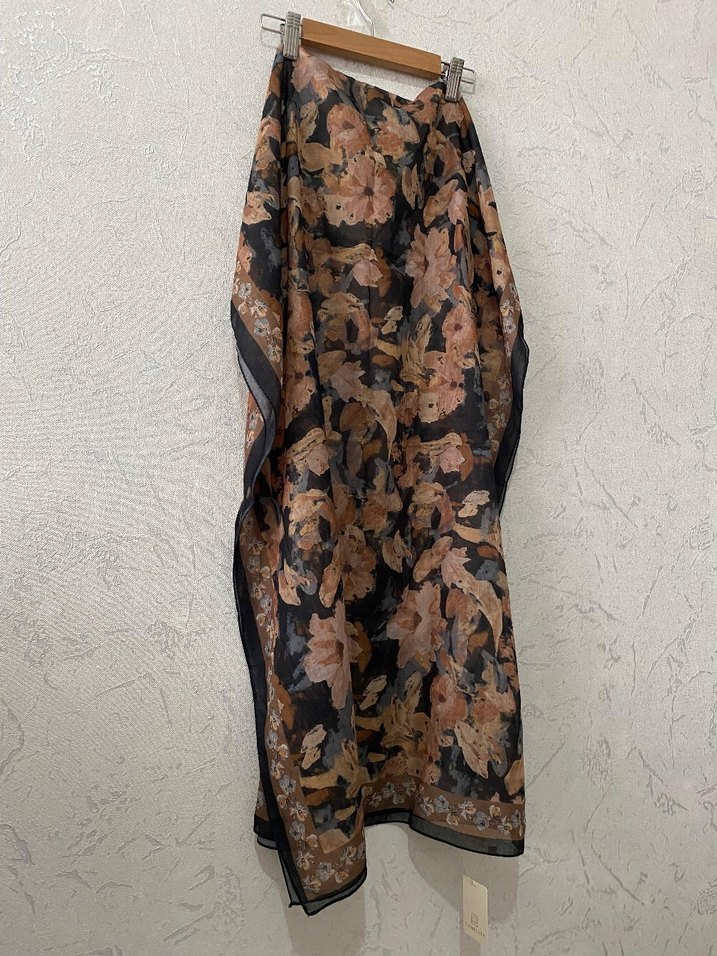 CS Camellia Scarf Soft Pamuk Rami Petra Şal - Görsel 4