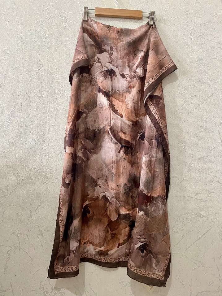 CS Camellia Scarf - Soft Pamuk Parsley Şal - Görsel 2