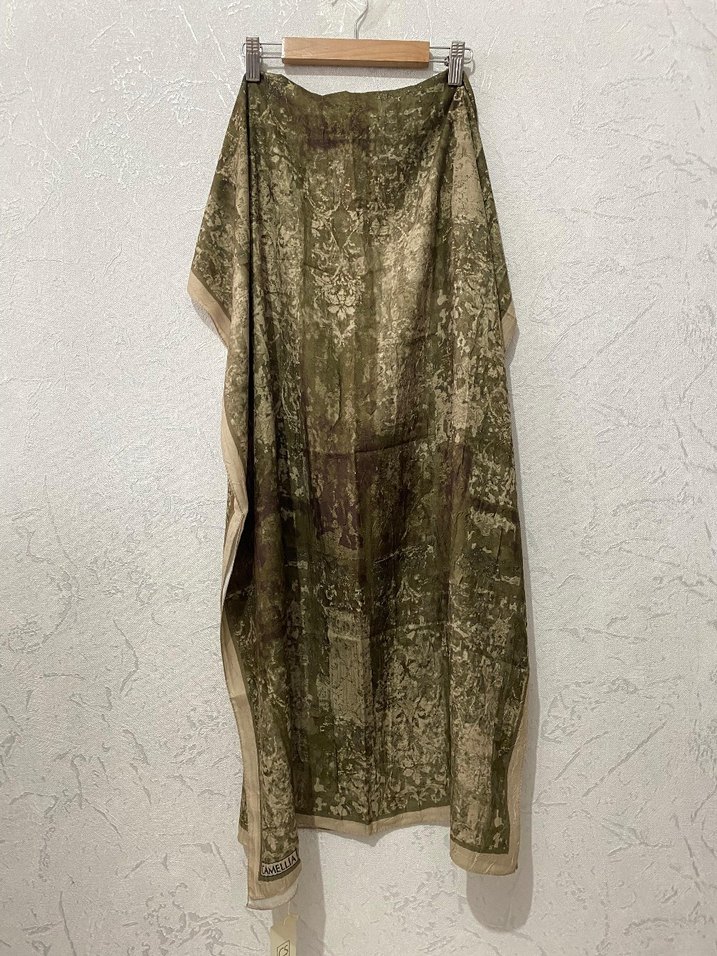 CS Camellia Scarf Soft Pamuk Kraş Mahzel Şal - Görsel 4