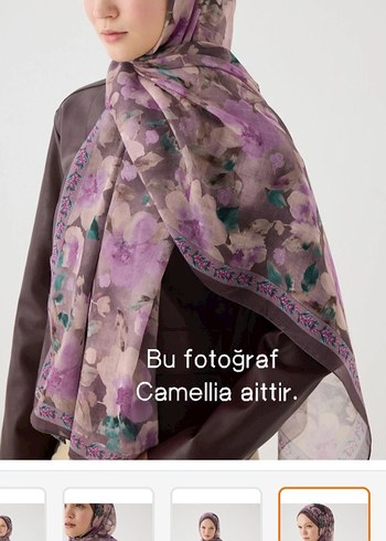 CS Camellia Scarf Soft Pamuk Tokyo Rami Şal - Görsel 2