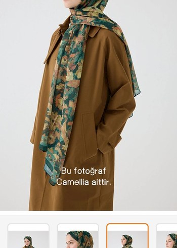 CS Camellia Scarf Soft Pamuk Petra Rami Şal - Görsel 2