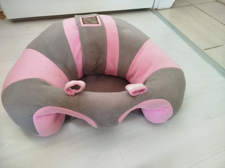 Pembe Gri Desenli destekli çocuk oturma koltuğu - Görsel 2