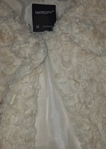 Kadın Bej Kürk Detaylı Midi Yelek - Görsel 2