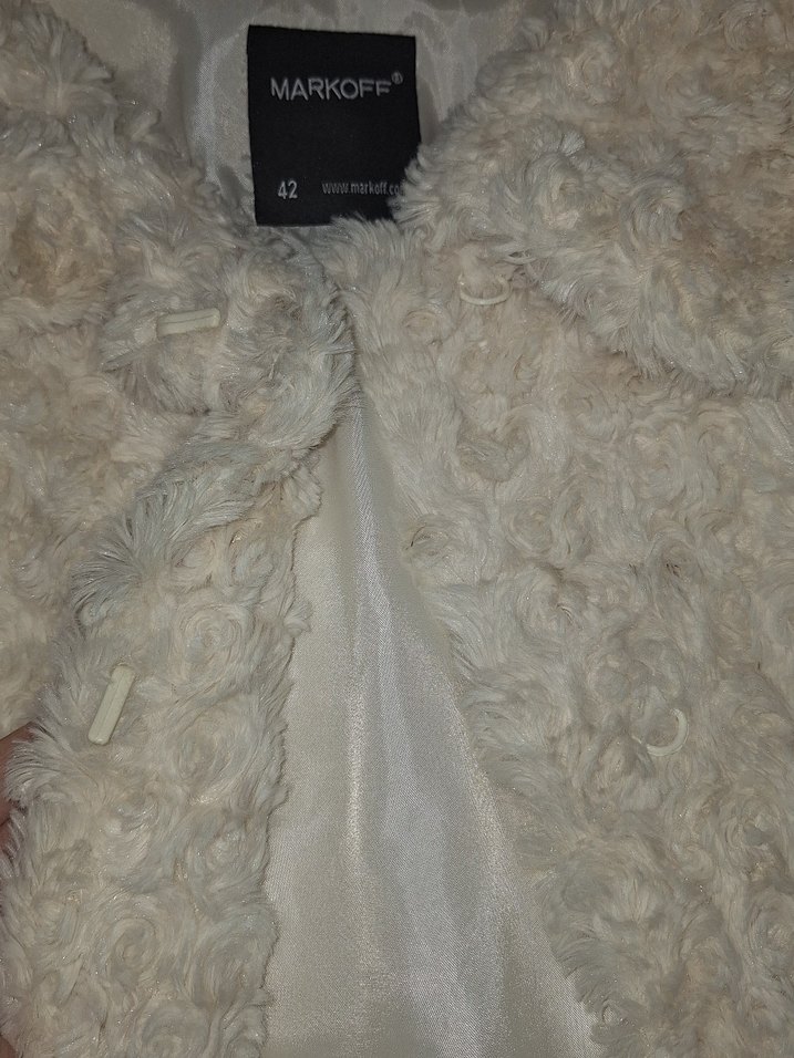 Kadın Bej Kürk Detaylı Midi Yelek - Görsel 2