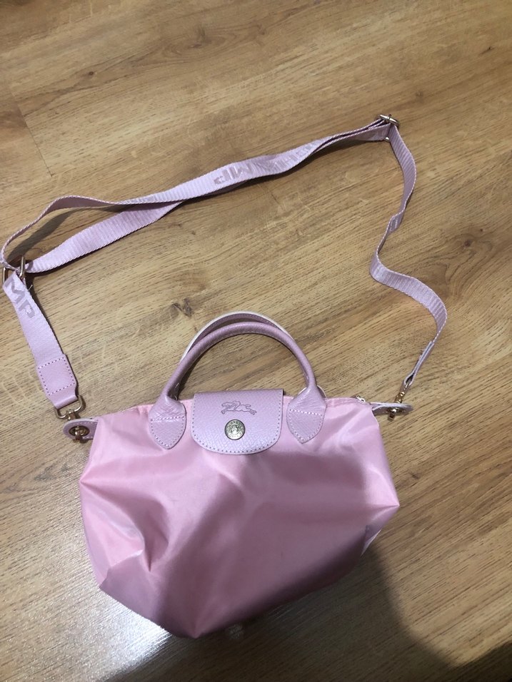 Longchamp-Pastel Pembe Kadın Çanta - Görsel 4