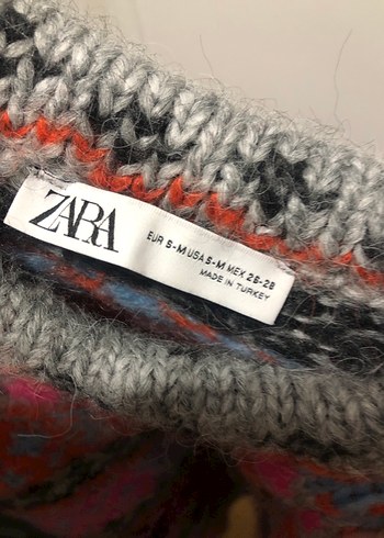 Bohem Çok Renkli Desenli Triko Kazak - Görsel 3