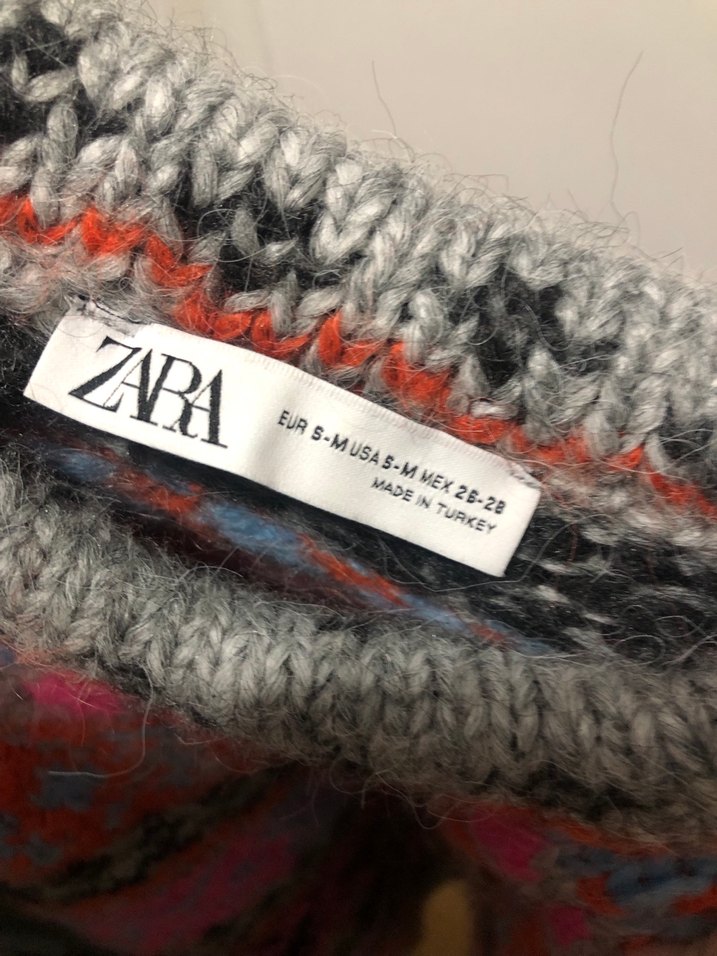 Bohem Çok Renkli Desenli Triko Kazak - Görsel 3