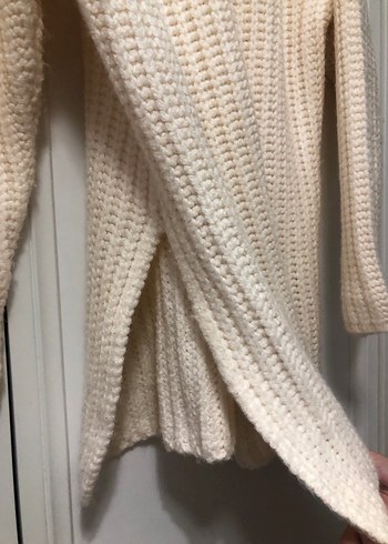 Beyaz Boğazlı Triko Kadın Kazak - Görsel 2