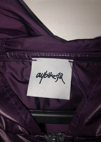 AybikeStil-Mor Uzun Drapeli Kadın Yağmurluk - Görsel 4