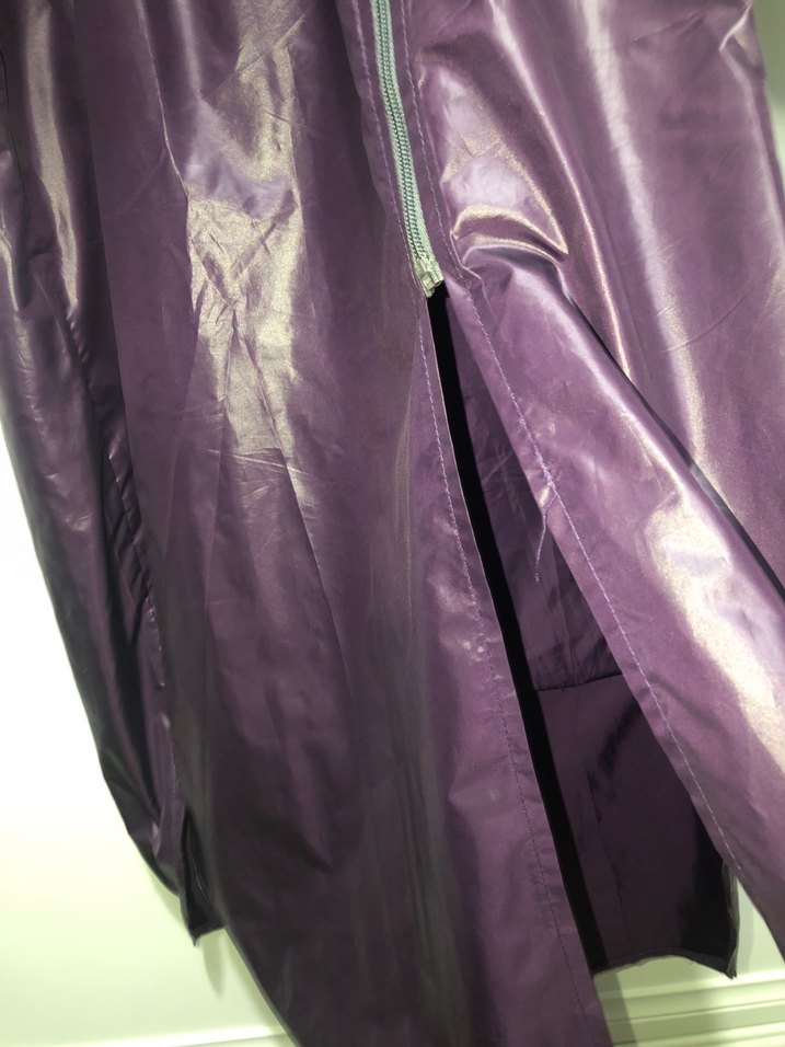 AybikeStil-Mor Uzun Drapeli Kadın Yağmurluk - Görsel 2