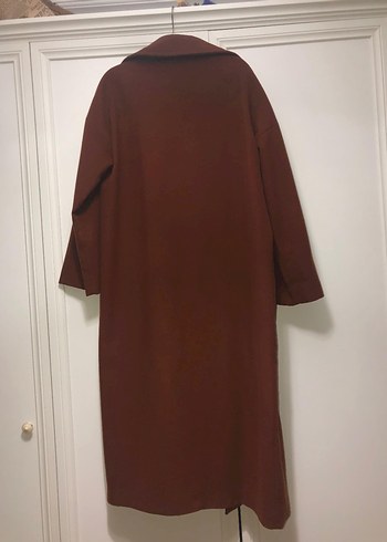 SUUD Düğmeli Kremit rengi Süet Kadın Uzun Kaban - Görsel 3