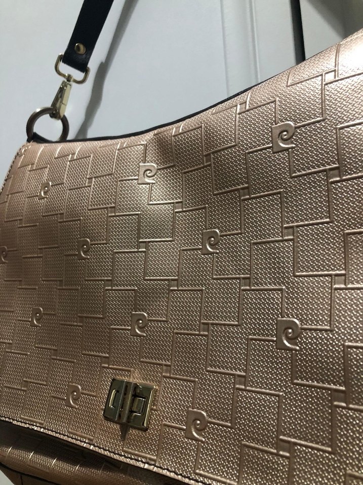 Bej Parlak Deri Kadın Çantası - Görsel 2