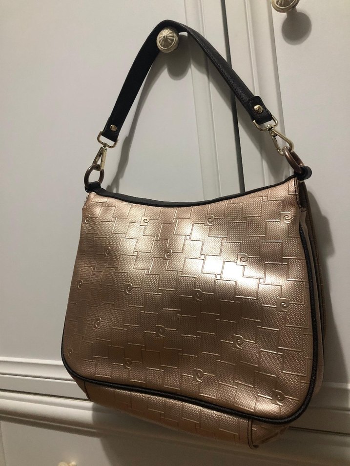 Bej Parlak Deri Kadın Çantası - Görsel 3