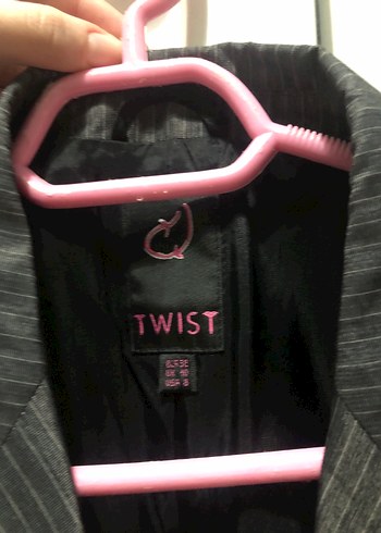 Düğmeli Gri Kadın Blazer Ceket - Görsel 3