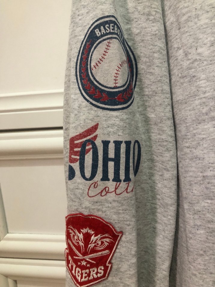 Gri Baskılı Kadın Sweatshirt - Görsel 4