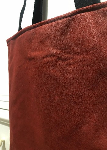 Bordo Süet Kadın Çanta - Görsel 2