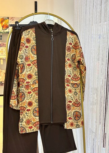 Bohem Uzun Kollu Fermuarlı Takım - Görsel 3