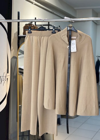 Bej Kemerli Kadın Panço - Görsel 4