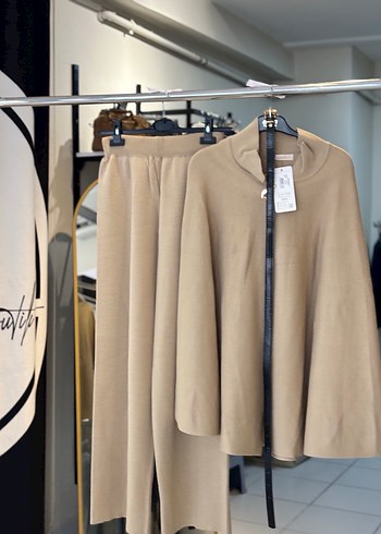 Bej Kemerli Kadın Panço - Görsel 3