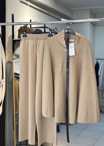 Bej Kemerli Kadın Panço - Görsel 2